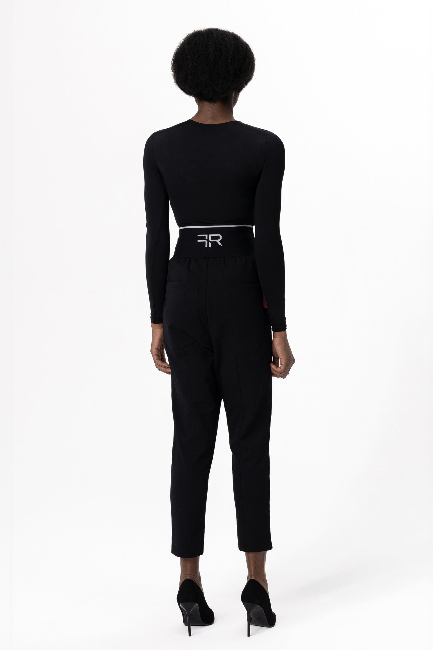 Pantalones de mezcla de algodón con pernera ancha