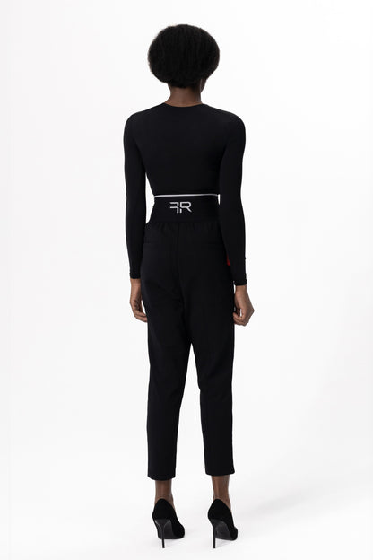 Pantalones de mezcla de algodón con pernera ancha