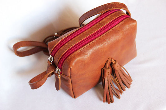 Bolso de piel pequeño - Rikiki by MJ - Hecho a mano - Fabricado en Marruecos 