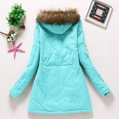 Parka informal de longitud media y larga con capucha