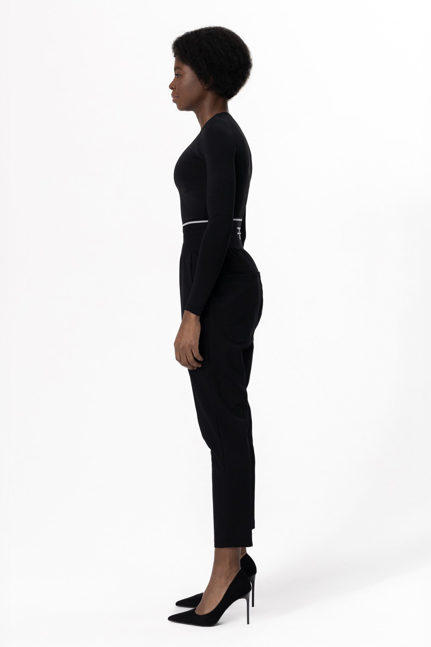 Pantalones de mezcla de algodón con pernera ancha