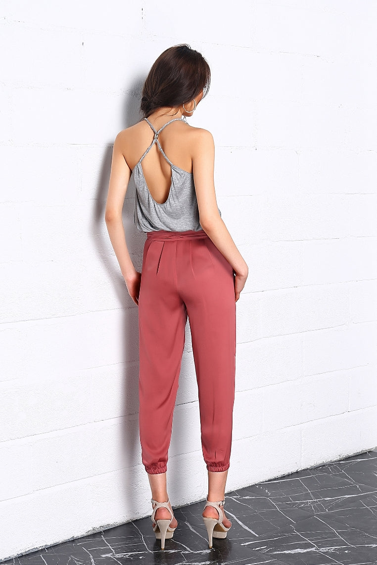 Pantalones de cintura alta para banquetes